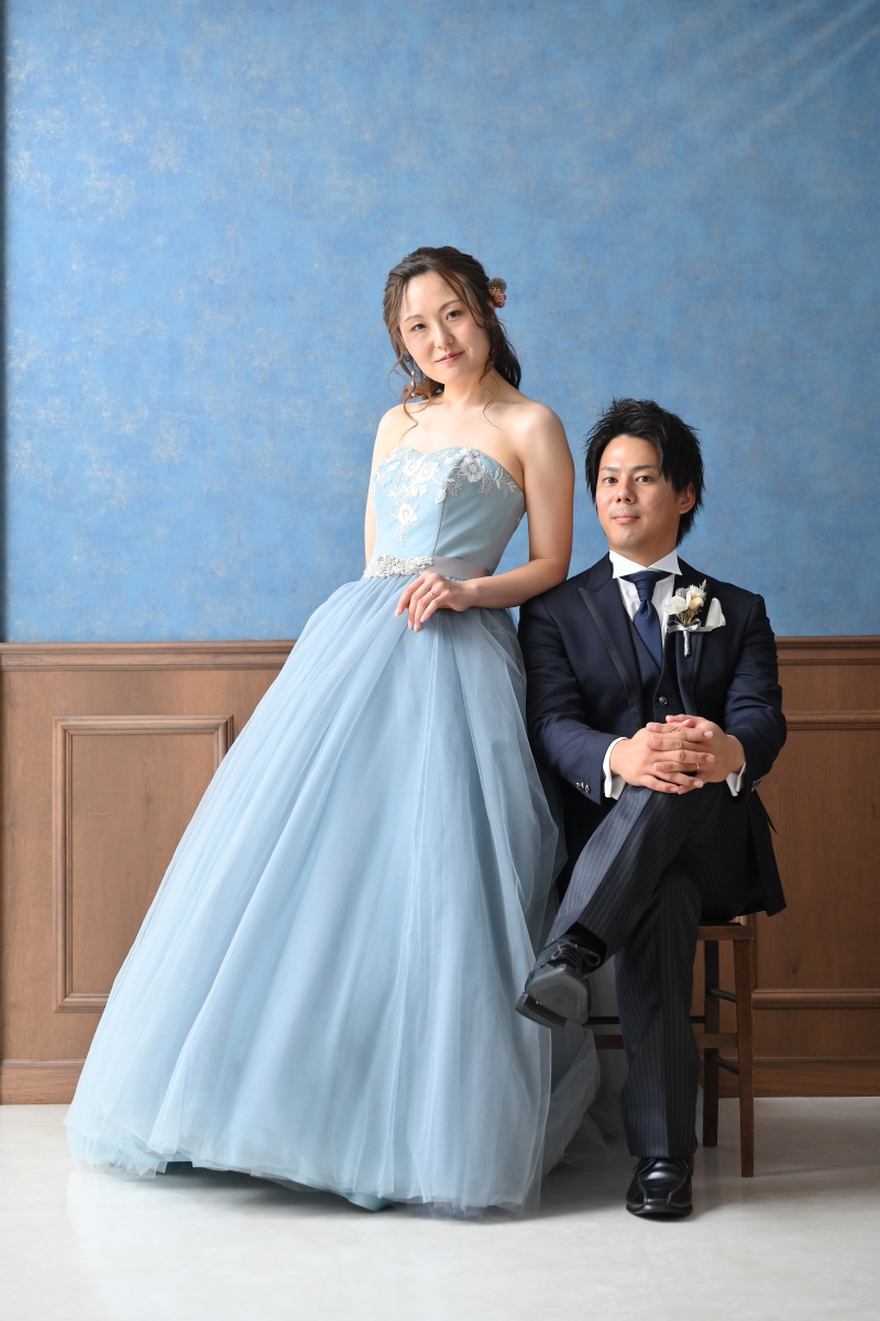 ブルーのドレス