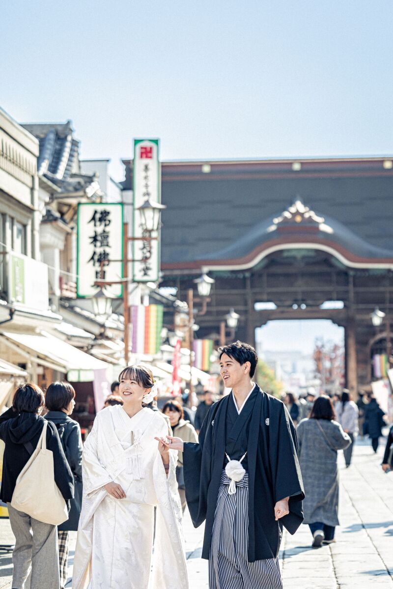 まずは善光寺の撮影から