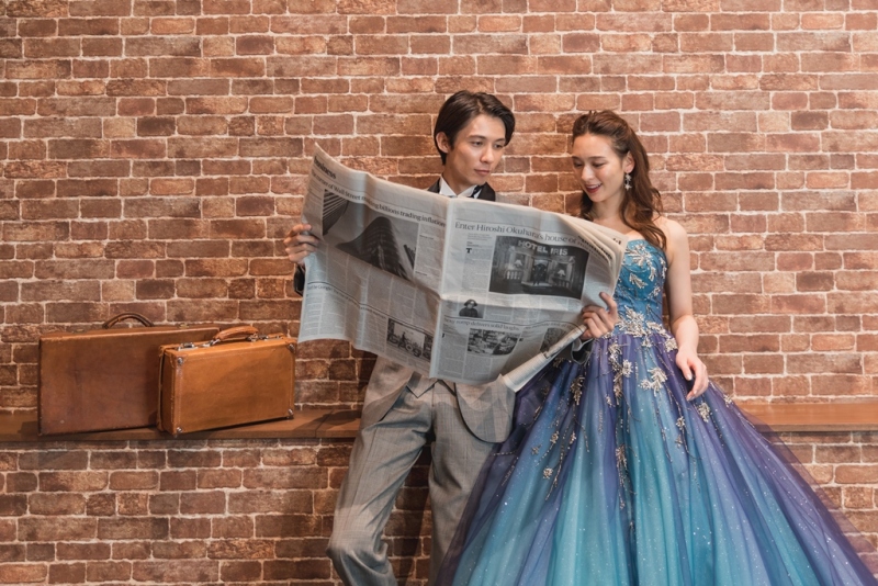 海外旅行風な写真も