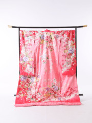 ピンク赤グラデーション　花