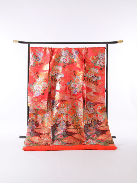 朱赤　花と末広