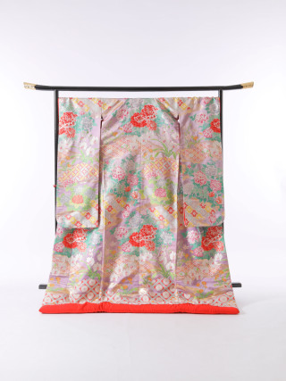 パープル　カトレアに牡丹　８