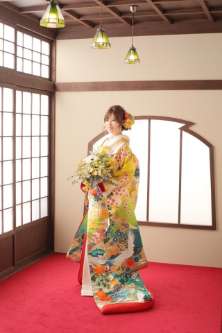 イエローグリーン地