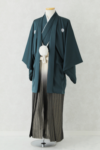 ダークグリーン紋付