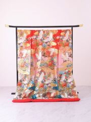 赤青鶴牡丹に流水　105