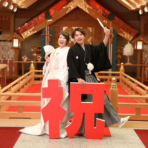 神殿にて!めでたい!!