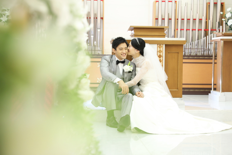 ほっぺにチュ♡