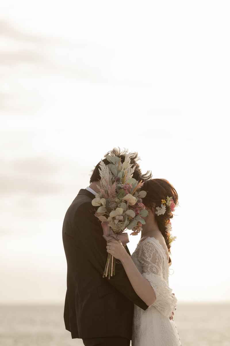 夕日に包まれて