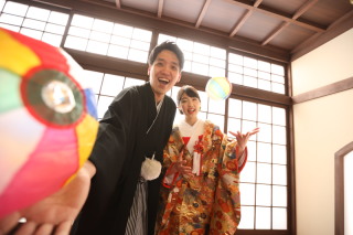 紙風船と折り鶴♪