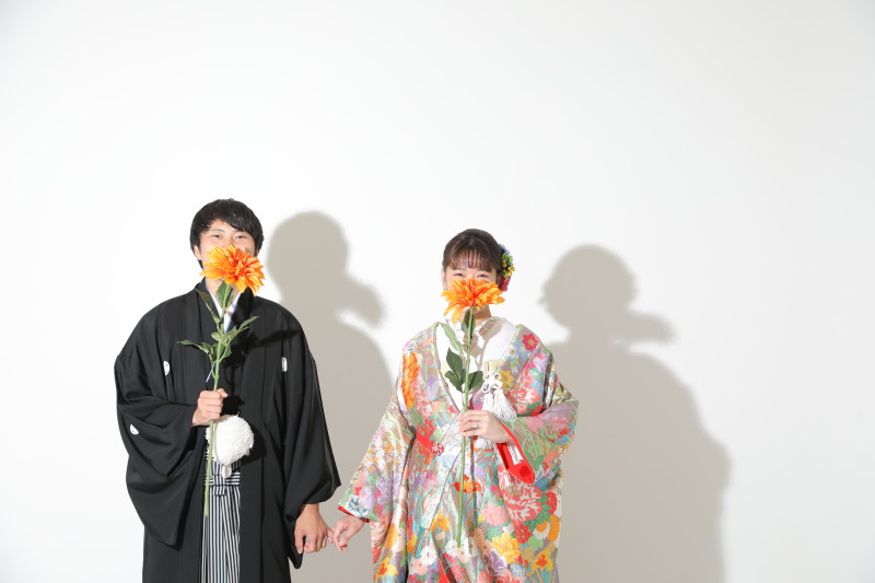 お花たっぷりの色打掛♡