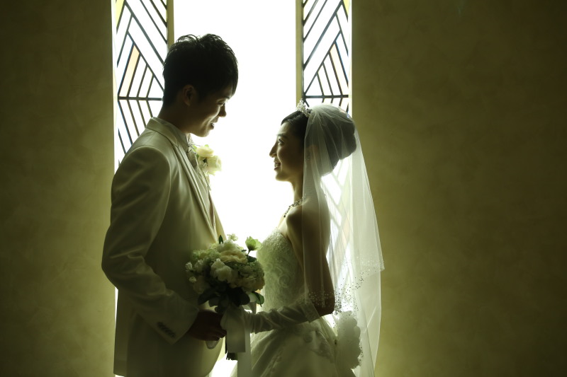 前室でシルエット撮影♪