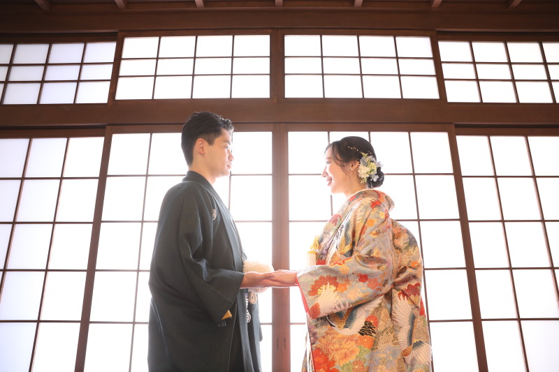 和装で前撮り