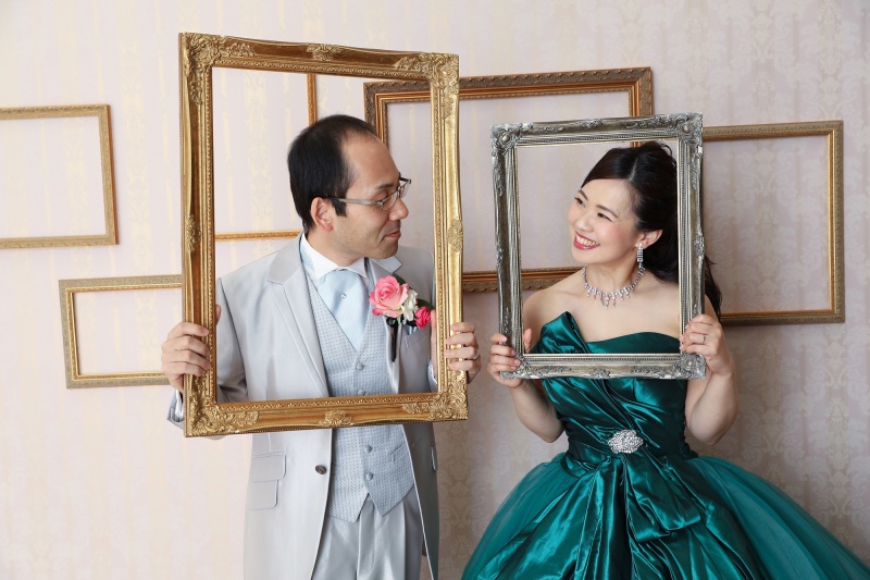 カラードレスはグリーンで♪