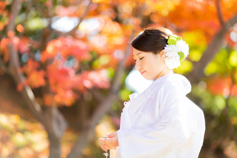 白無垢×紅葉がすごい！！！！