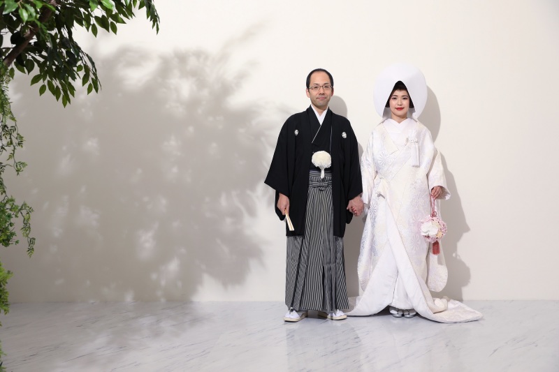 白無垢はもちろん綿帽子！