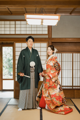 ロケーション撮影　名古屋城内と茶席