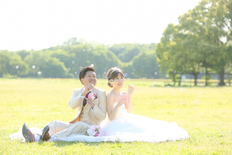 撮影小物はシャボン玉☆彡