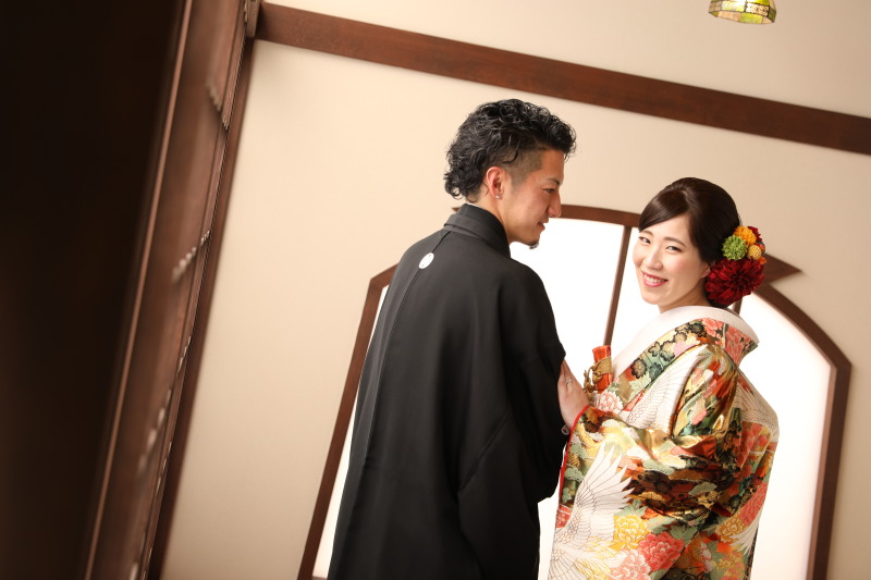 メタリックな打掛でクールに♪