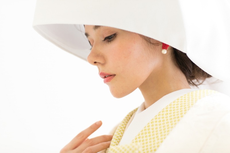 白無垢×綿帽子♪