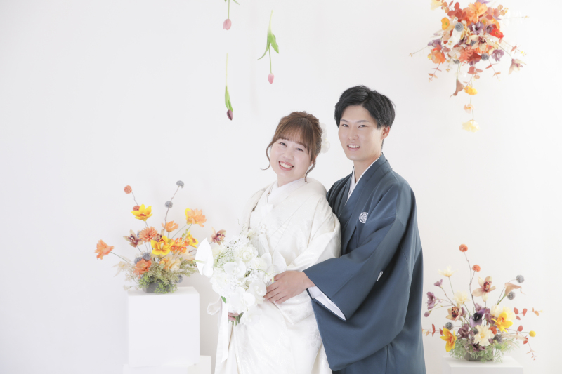 白無垢×お花