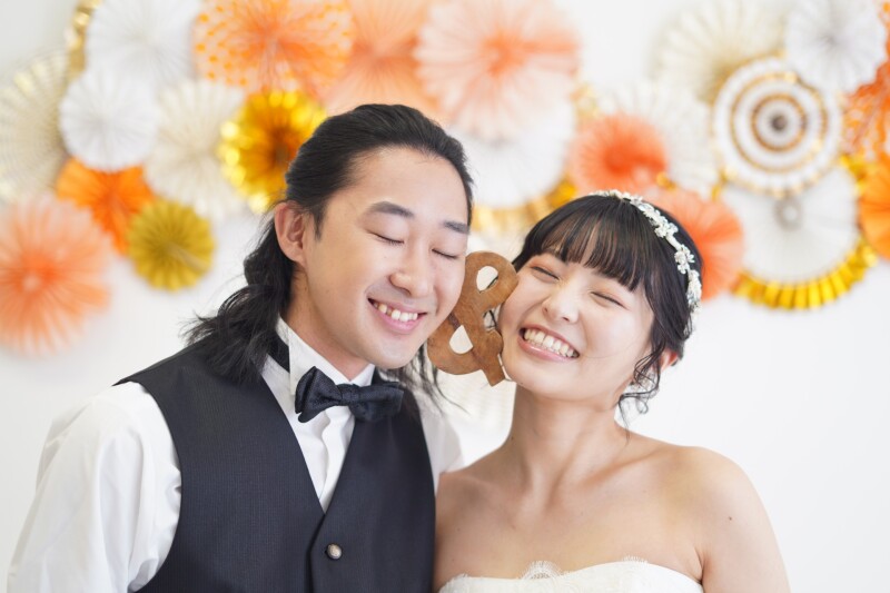 にっこり笑顔で