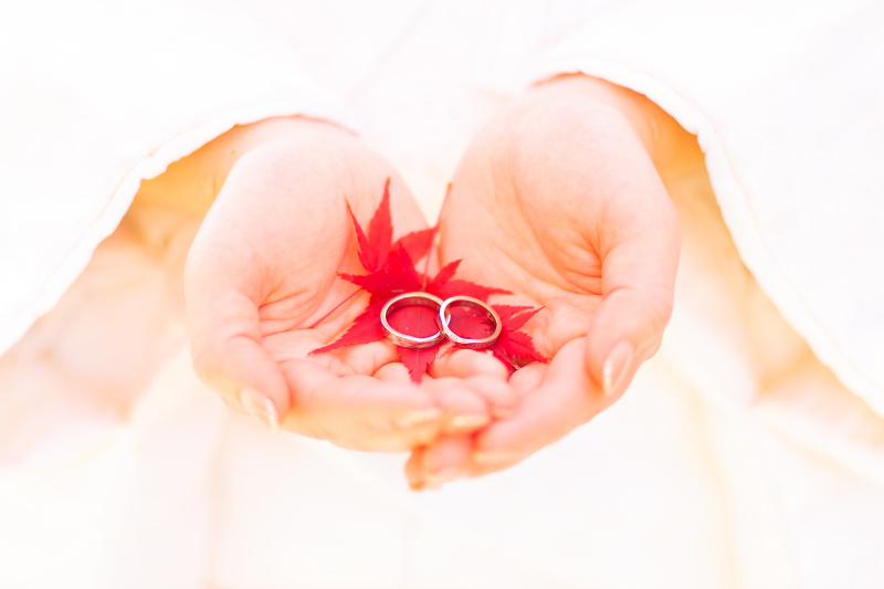 大切な結婚指輪もフォーカス！