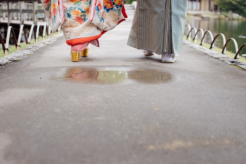 ワタベウェディング名古屋フォトスタジオ_庭園で撮影できる