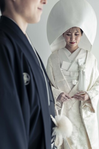 綿帽子の雰囲気合わせてしっとりとしたイメージ