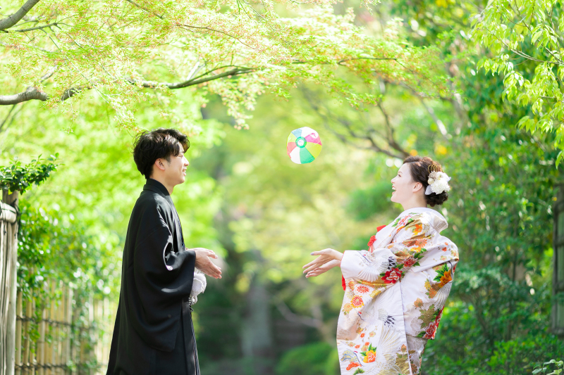 紙風船をお持ち込みいただきました 躍動感のあるお写真もしっかり残します☆