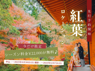 ≪シーズン料金2万円OFF≫大人気!紅葉ロケーションフォト