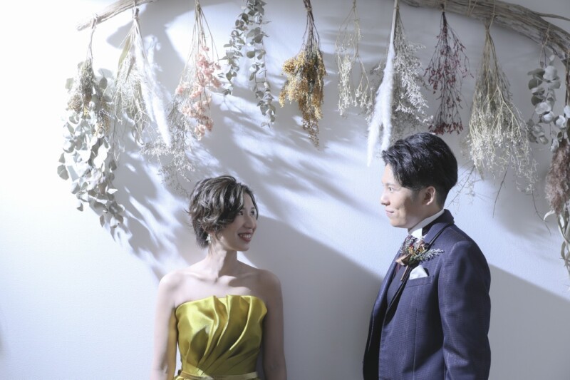 新作ISAMU　MORITAのドレスにて