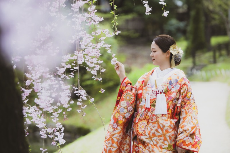 桜+新婦様ソロショット