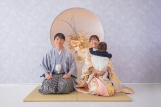 スタジオ撮影　お子様と一緒に