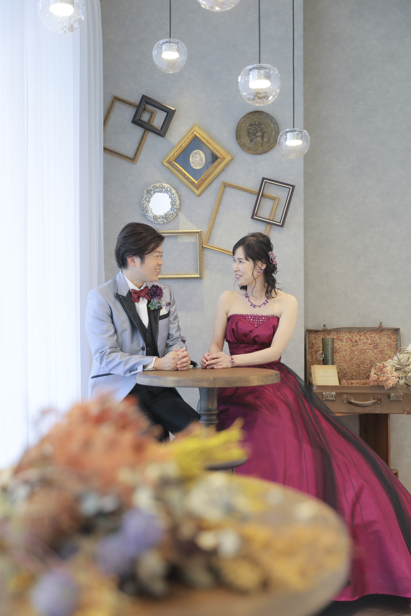 ワインカラーで