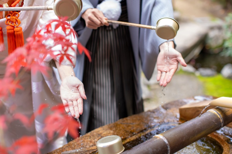 良い感じの手水舎で