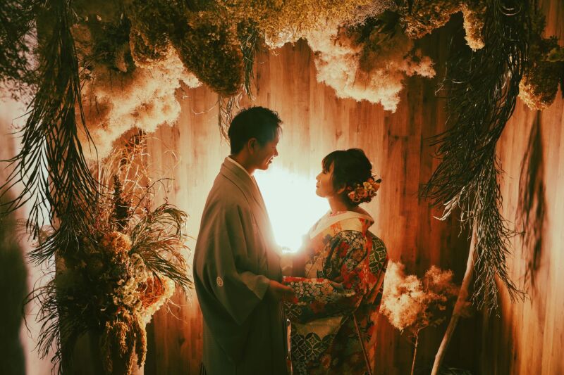 前撮りで和装