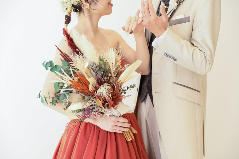 指輪とお気に入りのブーケ