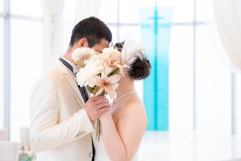 ブーケお顔隠し