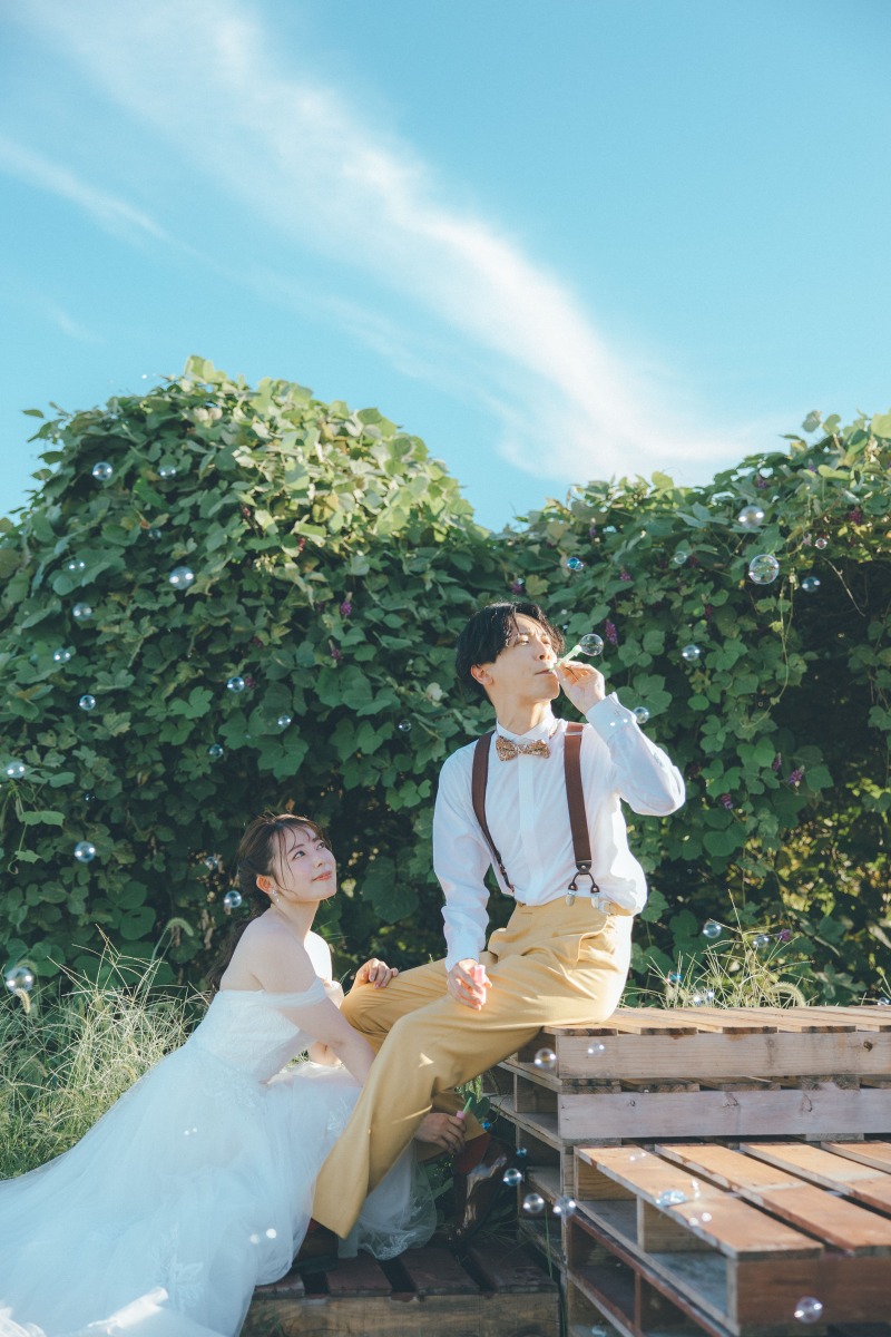 シャボン玉を吹いてみたり