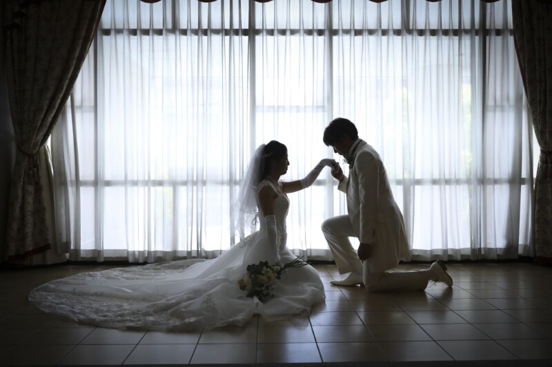 大きな窓でのショット