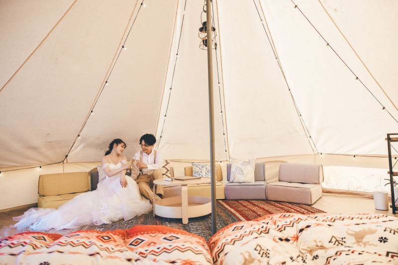 グランピングテントを利用して 2