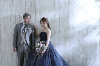 新作カラードレスと和装は持込した太鼓で