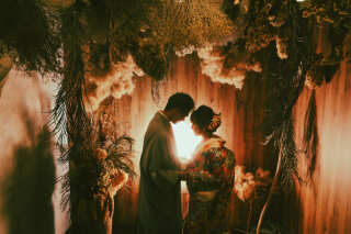 スタジオでの幻想的な写真