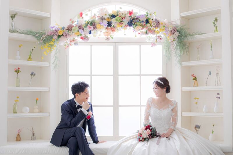 2人で見つめ合うショット♡