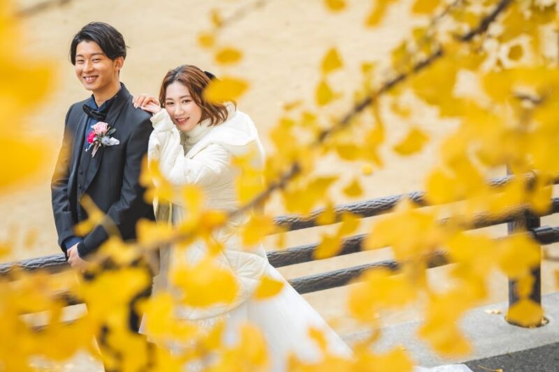 イチョウの隙間から♡