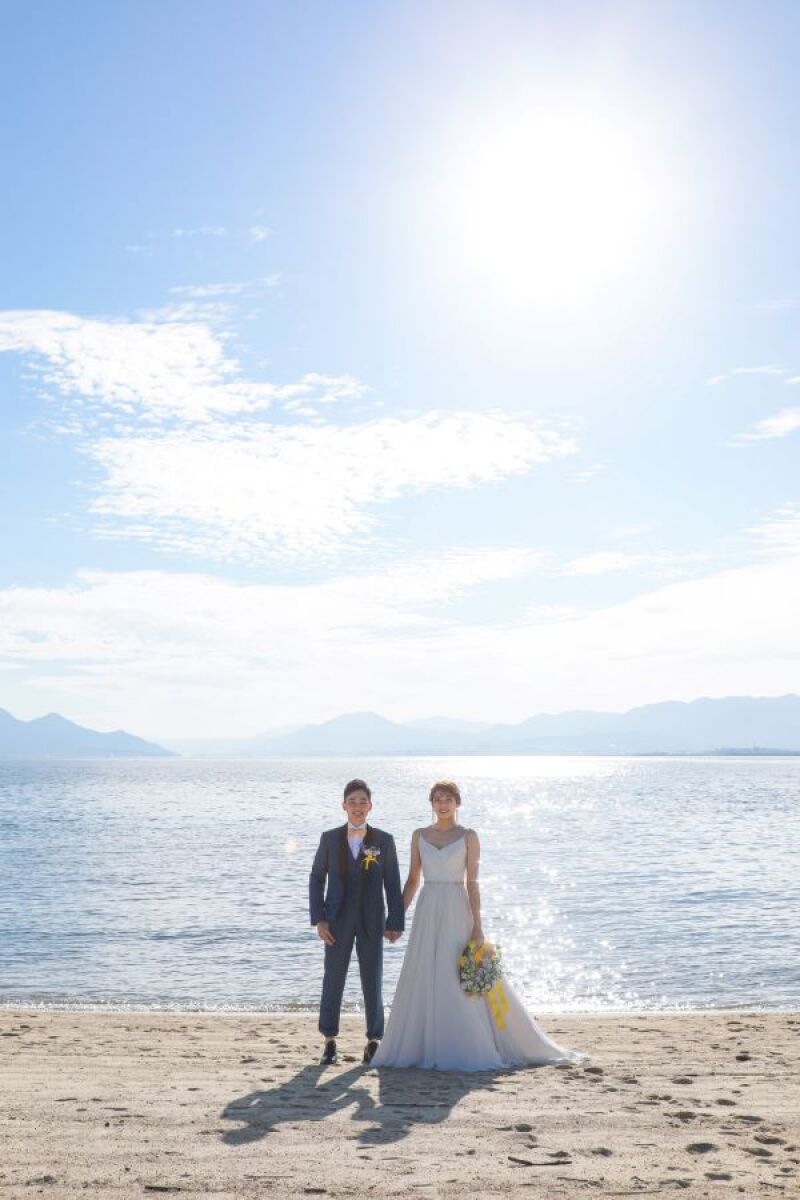 青空と海が素敵なショット!