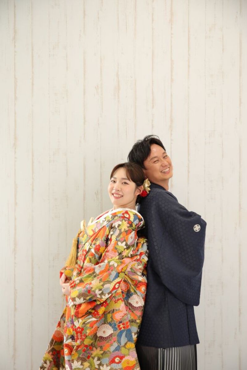 背中を合わせて仲良しショット♡