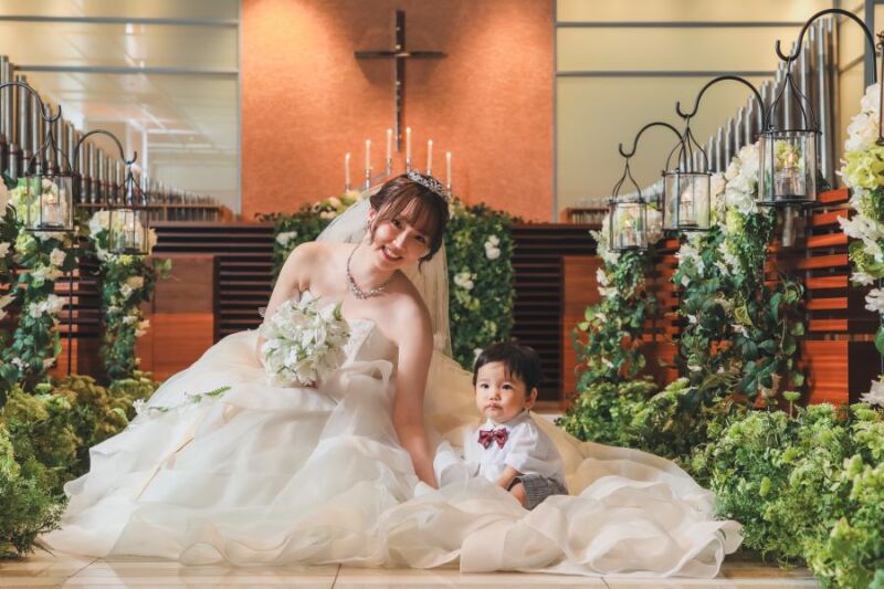 ご新婦様とお子様のショット！