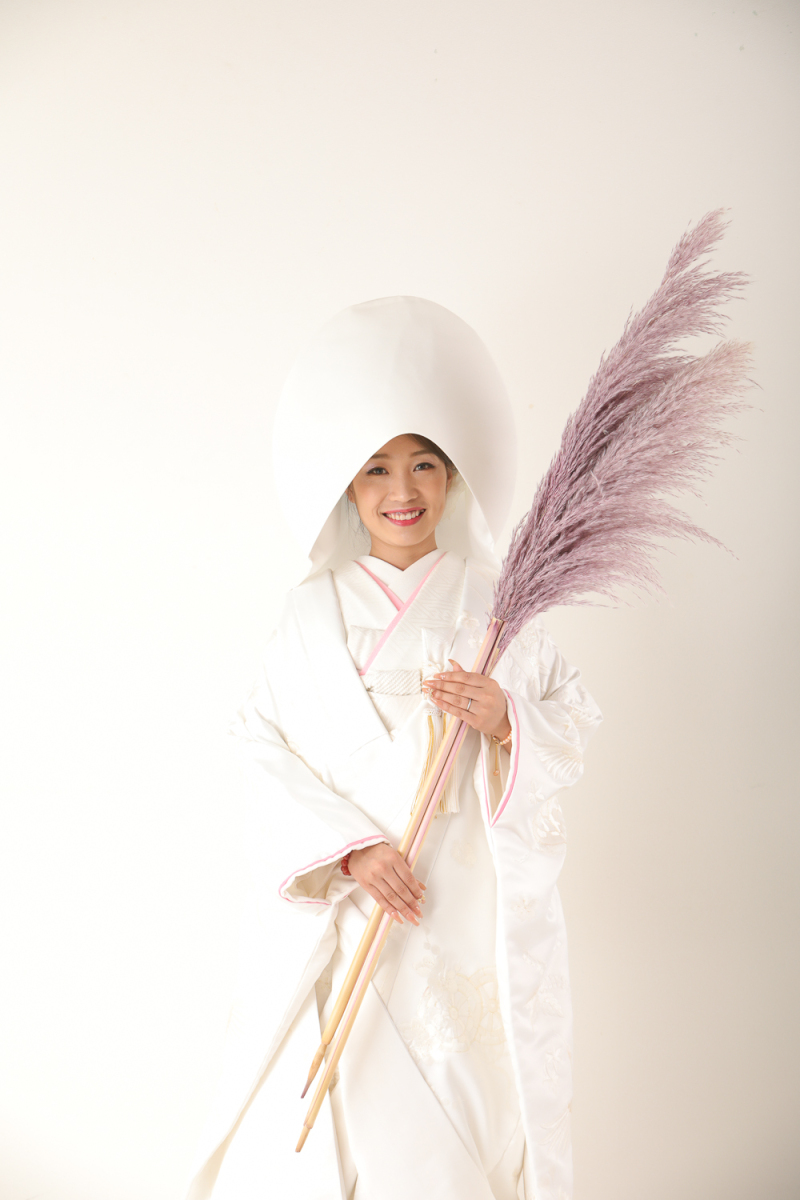 白無垢　綿帽子