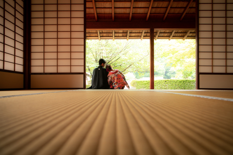 茶室にて